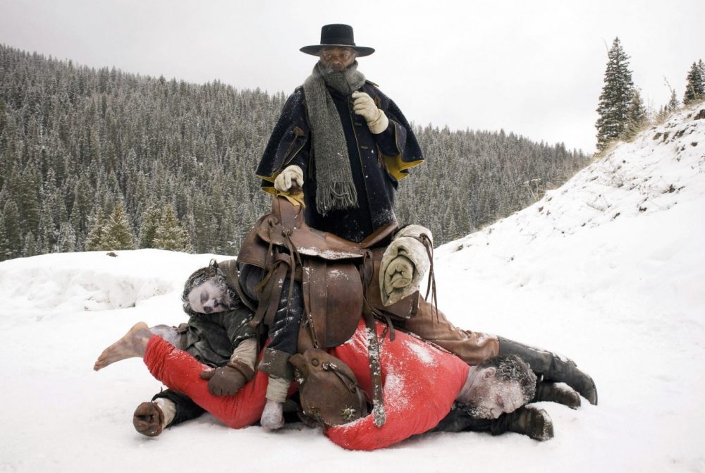 Samuel Jackson am Set von HATEFUL 8 Tarantino Tom Shone